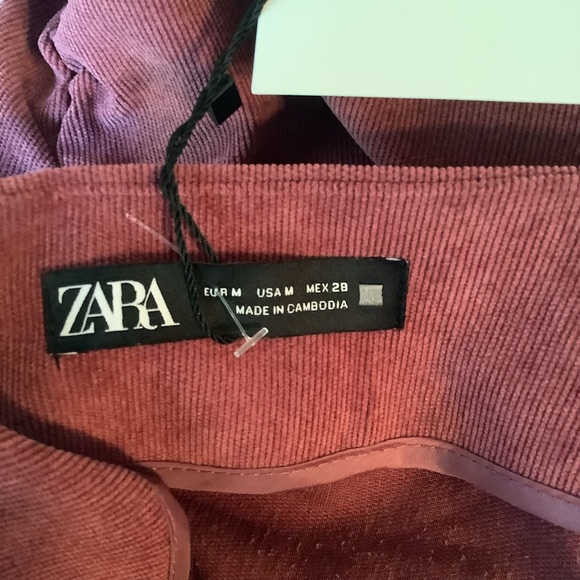 Zara Skirt Dark Pink Size M New - Picture 10 of 16